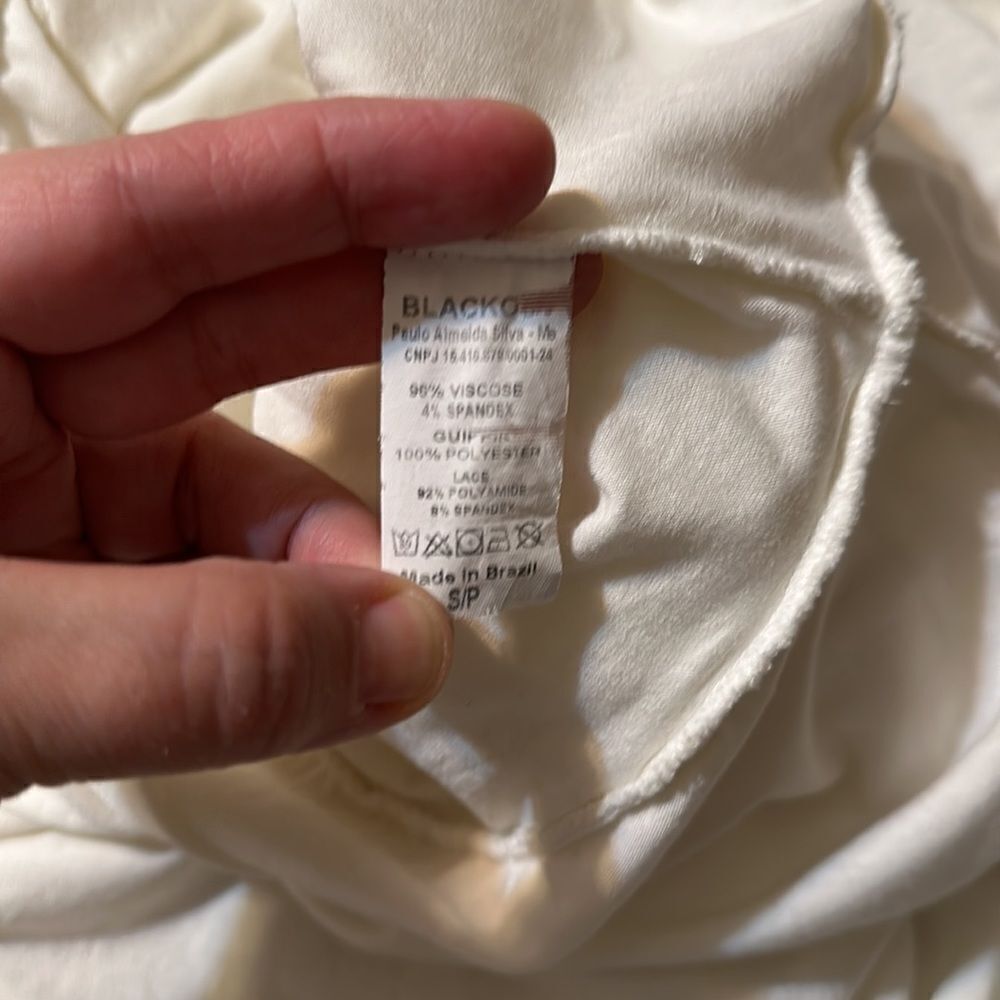 Blackout S Ivory Cap Sleeve Lace A-Line Dress - Picture 12 of 12